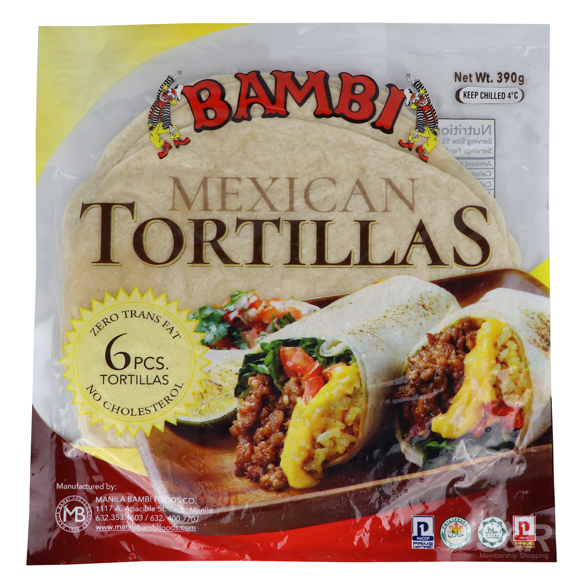 Bambi Mexican Tortillas 6pcs